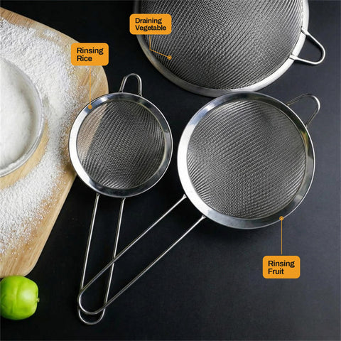 Eleen colador de malla fina 18 cm para escurrir granos y verduras.