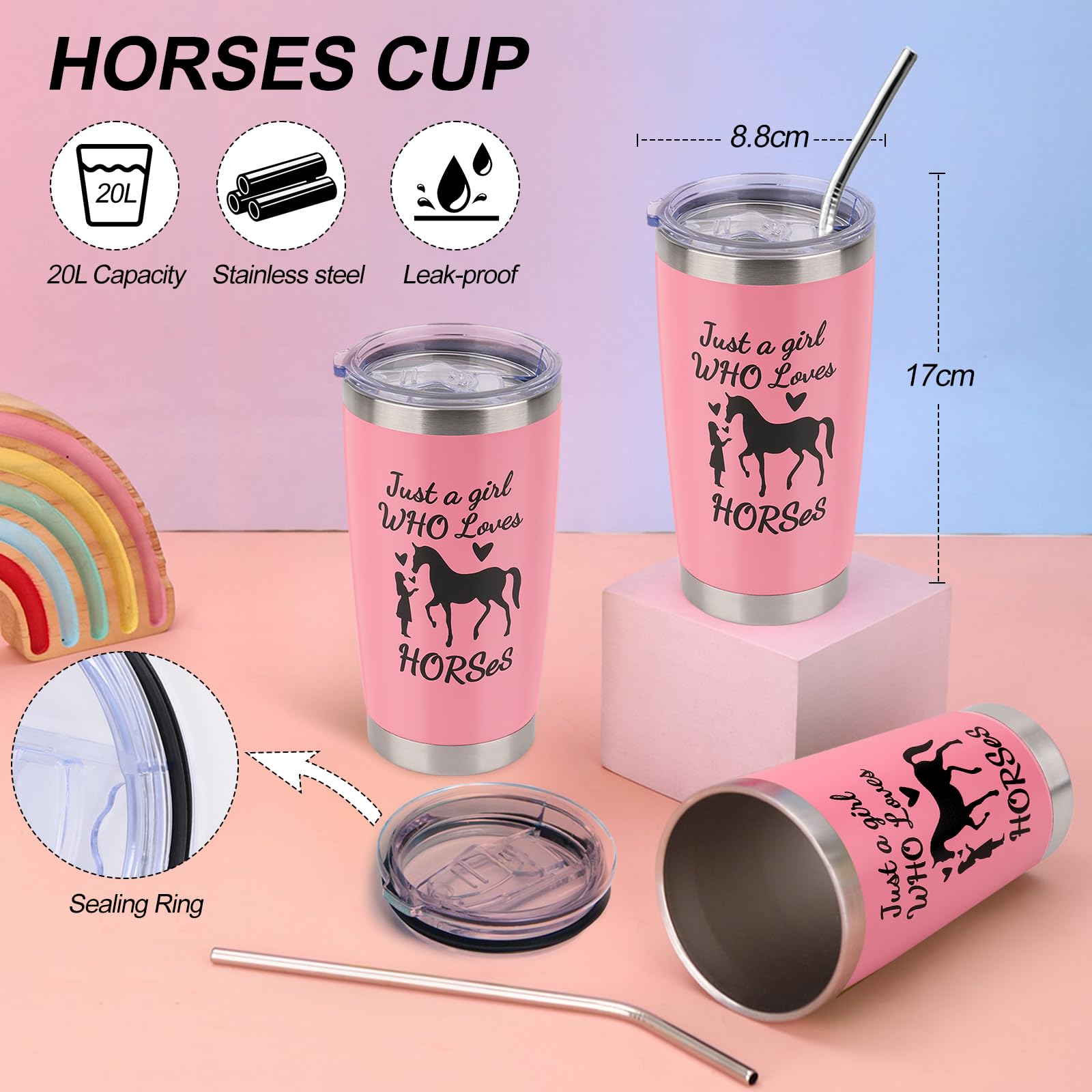 Elefama neceser caballo, práctico para cosméticos en la mochila