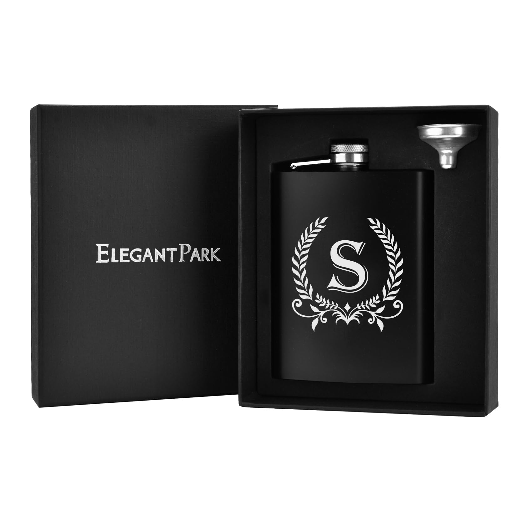 ELEGANTPARK frasco de licor con iniciales grabadas para regalo personalizado.
