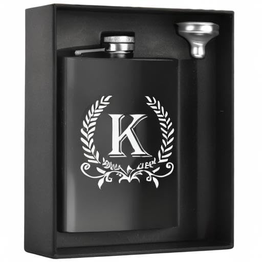 Frasco para licor ElegantPark con monograma de letras y significado práctico.