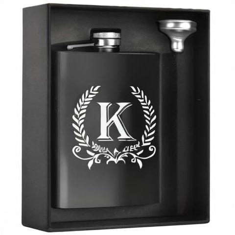 Frasco para licor ElegantPark con monograma de letras y significado práctico.