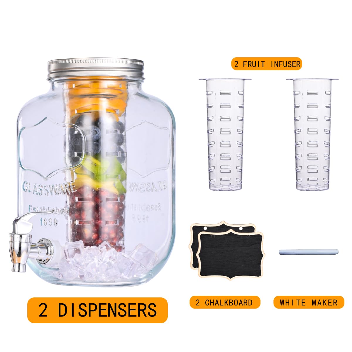 Dispensador Eleganttime con grifo de flujo fácil para servir bebidas.