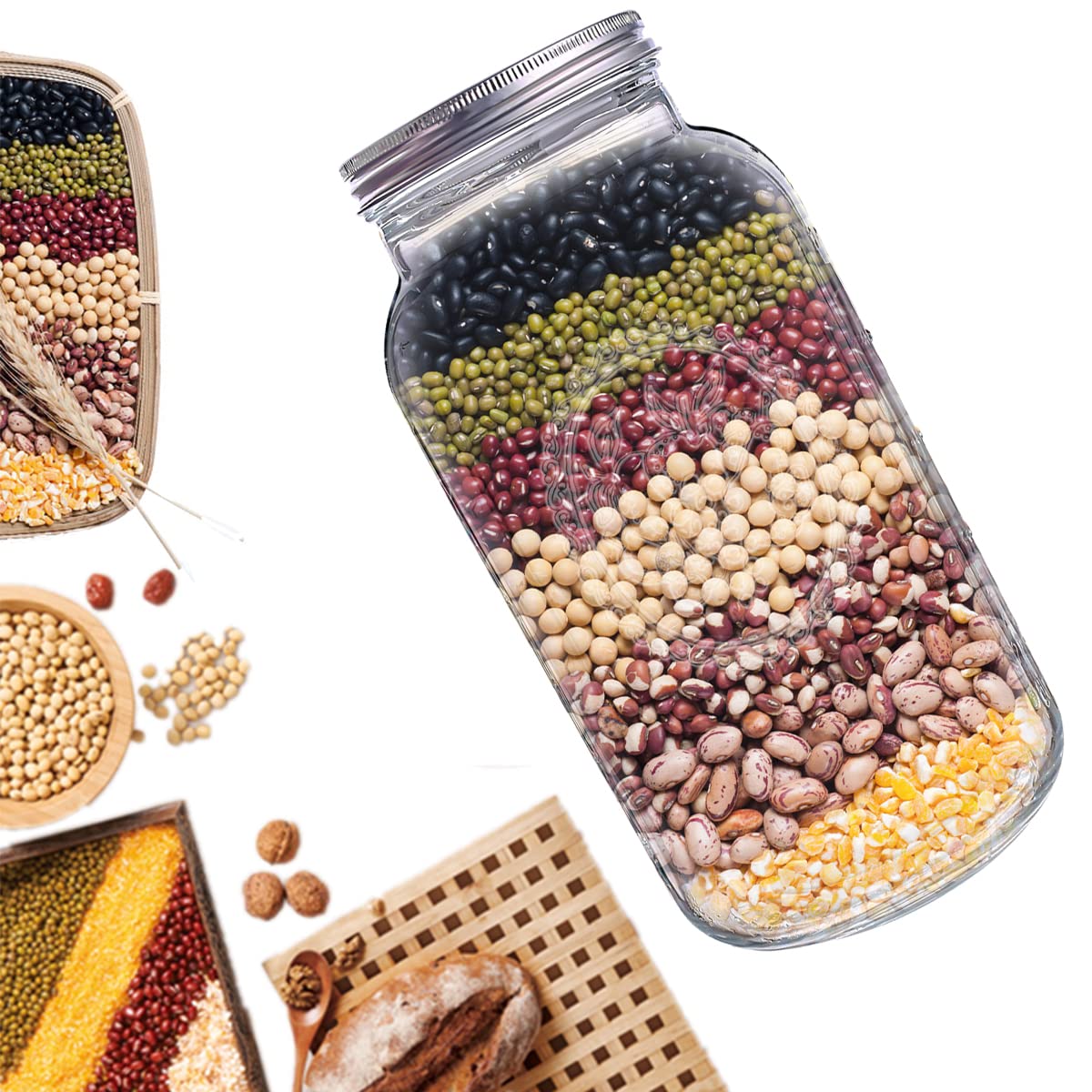 Jarra ElegantTime versátil para almacenamiento en cocina y preparación de comidas.