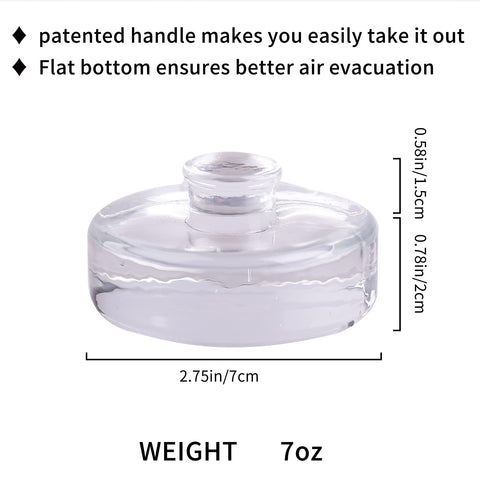 Eleganttime pesa de vidrio para frascos de boca ancha, diámetro de 2,7 pulgadas compatible.