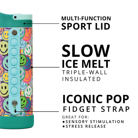 Diseño graffiti sonrisa de Elemental Iconic, atractivo para niñas y niños.