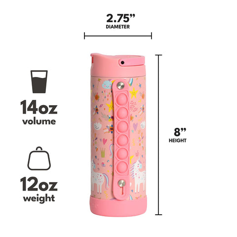 Botella Elemental Iconic 14 oz, tamaño ideal para mochila