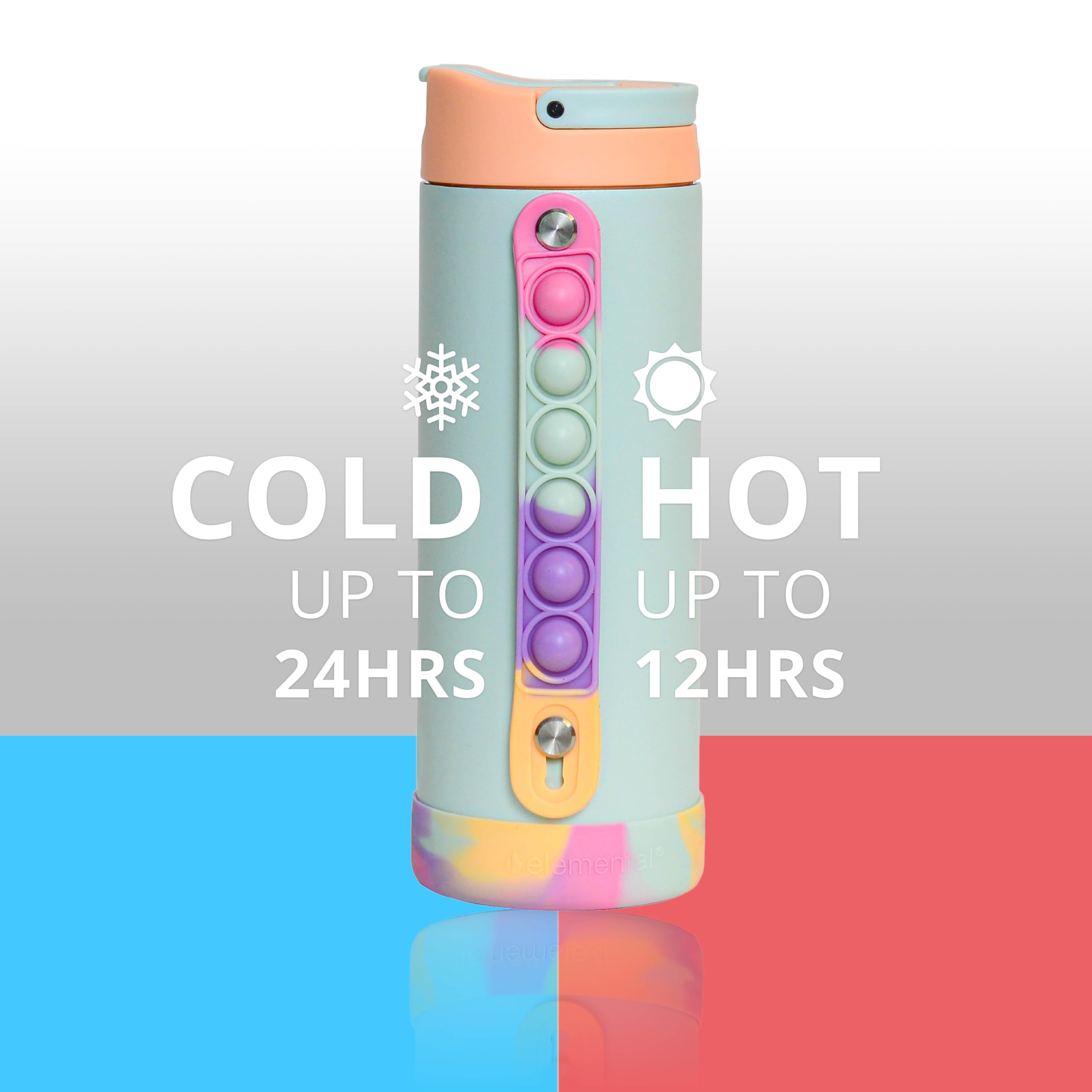Botella Elemental Iconic en colores vibrantes para niños