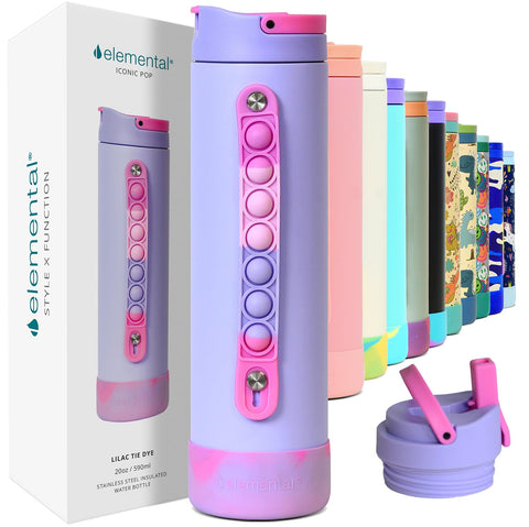 Elemental Iconic, botella con pop-it, ideal para concentración en clase