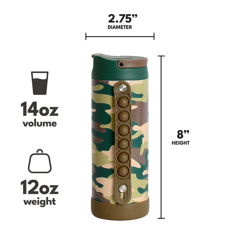 Disponible en camuflaje verde para niñas y niños.