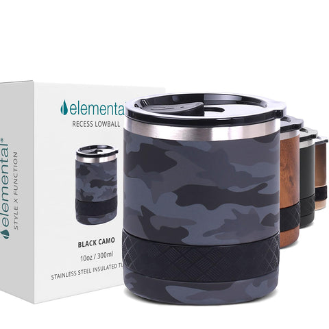 Vaso aislado Elemental Recess de 10 oz para bebidas frías o calientes