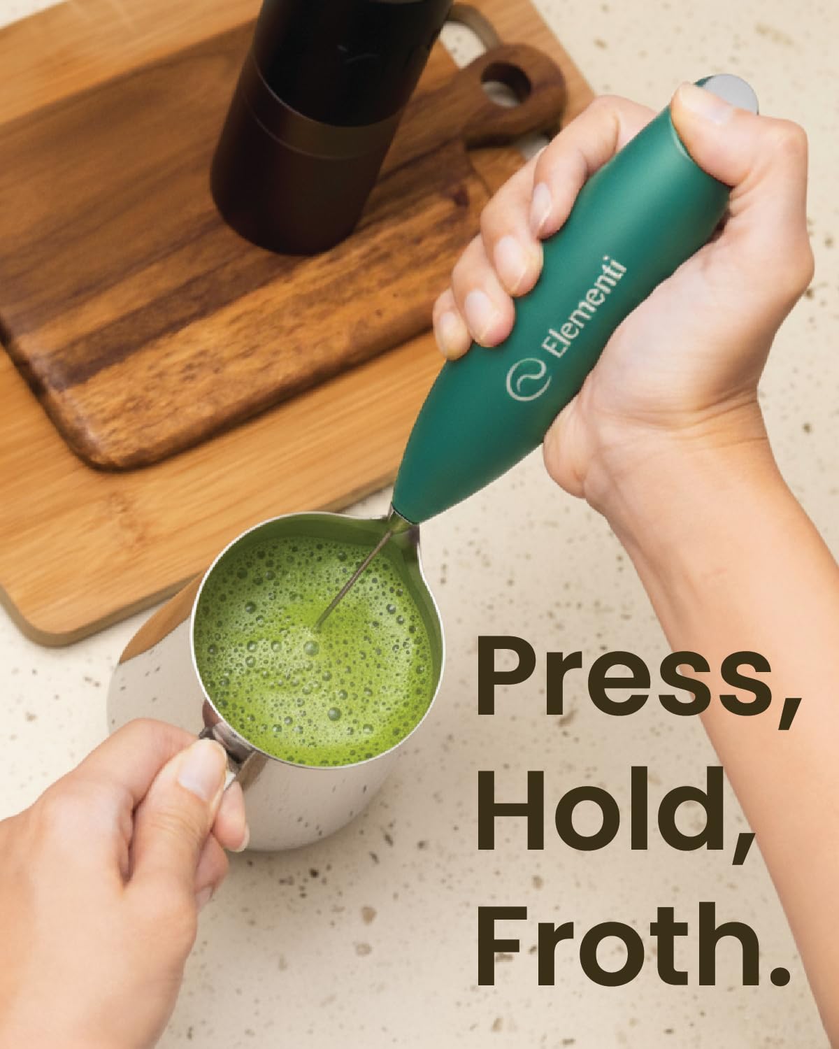 Elementi conjunto completo de matcha, ideal para café y té.