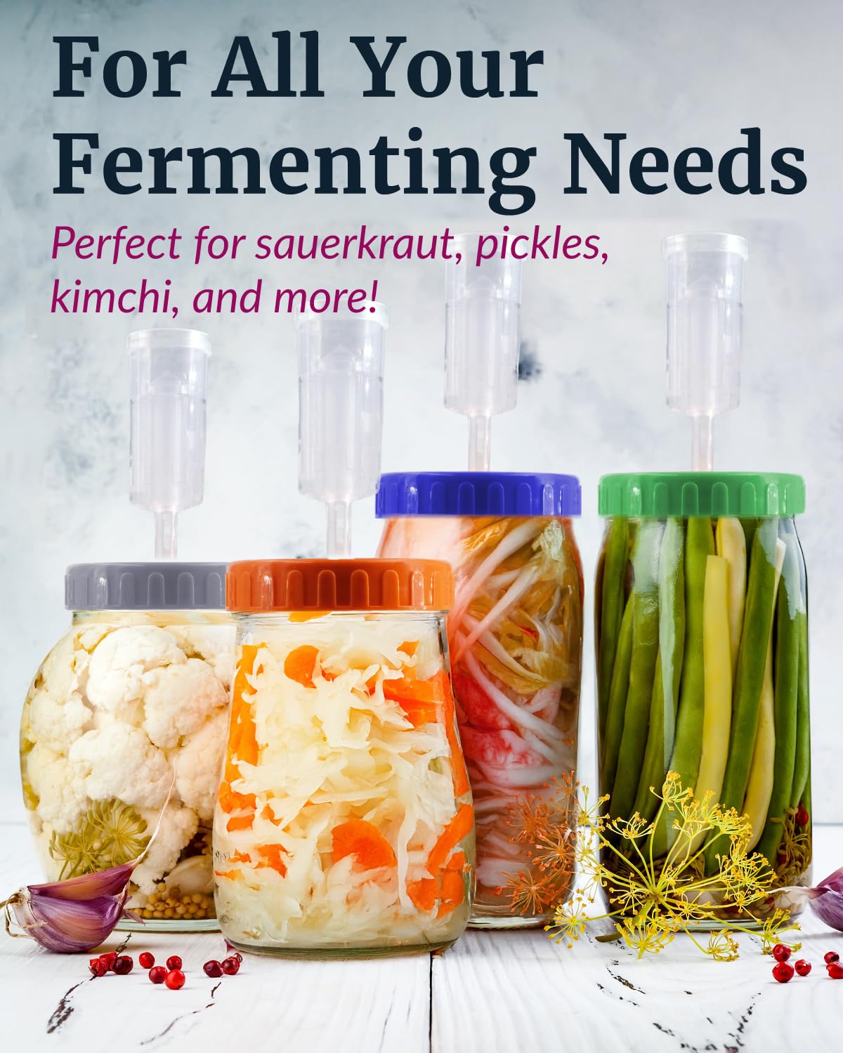 Elementi kit fermentacion completo para frascos mason.