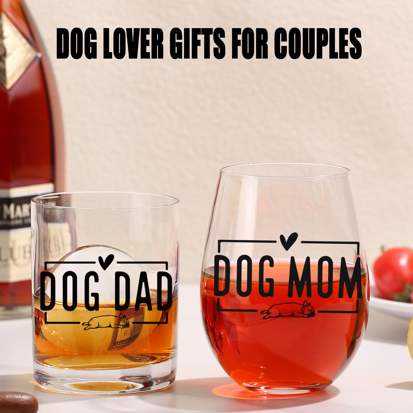Copa ELERGIFTS de whisky Bulldog papá, líneas limpias para cenas en pareja.