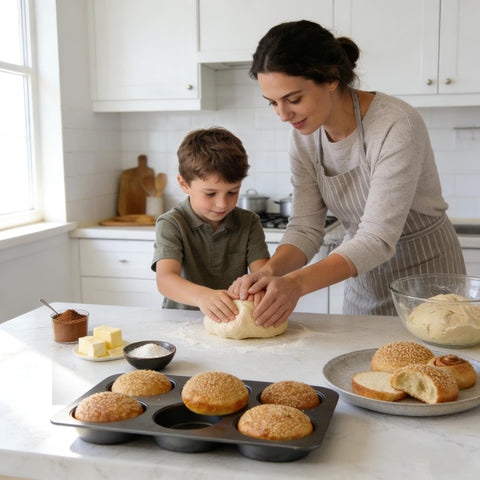 Elesinsoz uso multiproposito para muffins ingleses, sandwiches de huevo y quiches