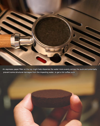 ELESTAB papel filtrado adicional para espresso reduce residuos en la máquina.