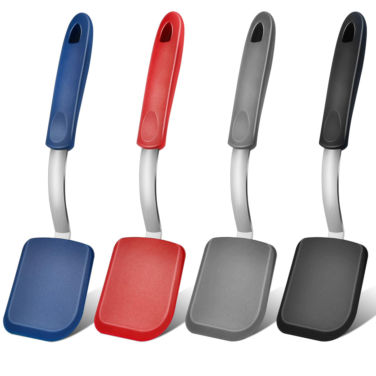 Espátula de silicona Elesunory, juego de 4 colores para cocinar sin rayar