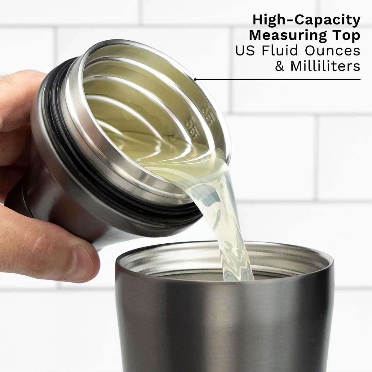 Elevated Craft coctel shaker diseño ergonómico para agarre cómodo