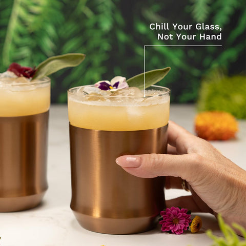 Elevated Craft Hybrid Cocktail Glass con capacidad de 12 onzas para porciones dobles o sencillas.