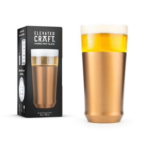 Elevated Craft regalo ideal para amantes de la cerveza 16oz, presentando bebidas frías.