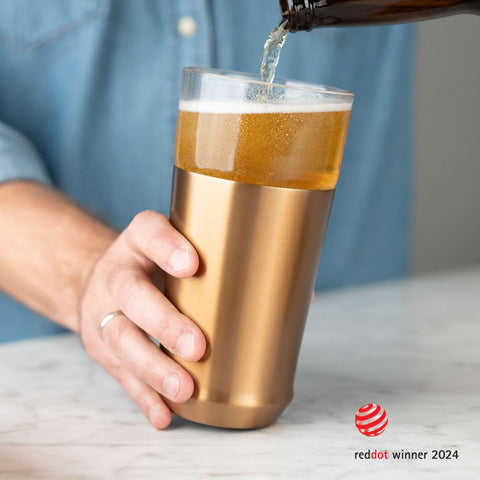 Elevated Craft vaso de pinta removible 16oz, diseño ergonómico para beber con estilo.