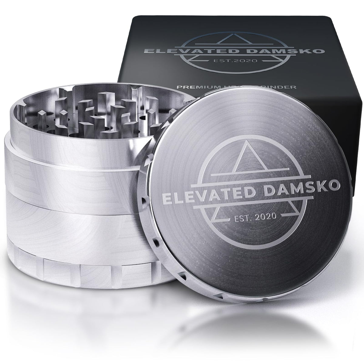 Elevated Damsko Molino de Hierbas y Especias en acero inoxidable, aspecto profesional.