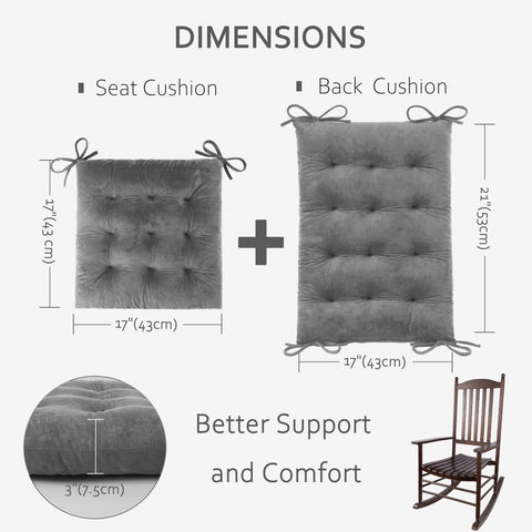 ELFJOY cojín de respaldo para silla mecedora, soporte suave y alto.