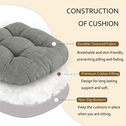 Almohadillas ELFJOY con dos tiras de ajuste y base antideslizante para silla estable.