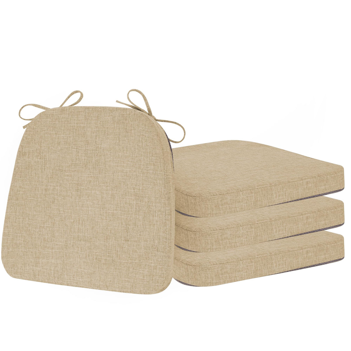 Almohadillas ELFJOY para sillas de comedor con forma en U y color beige, confort y estilo.