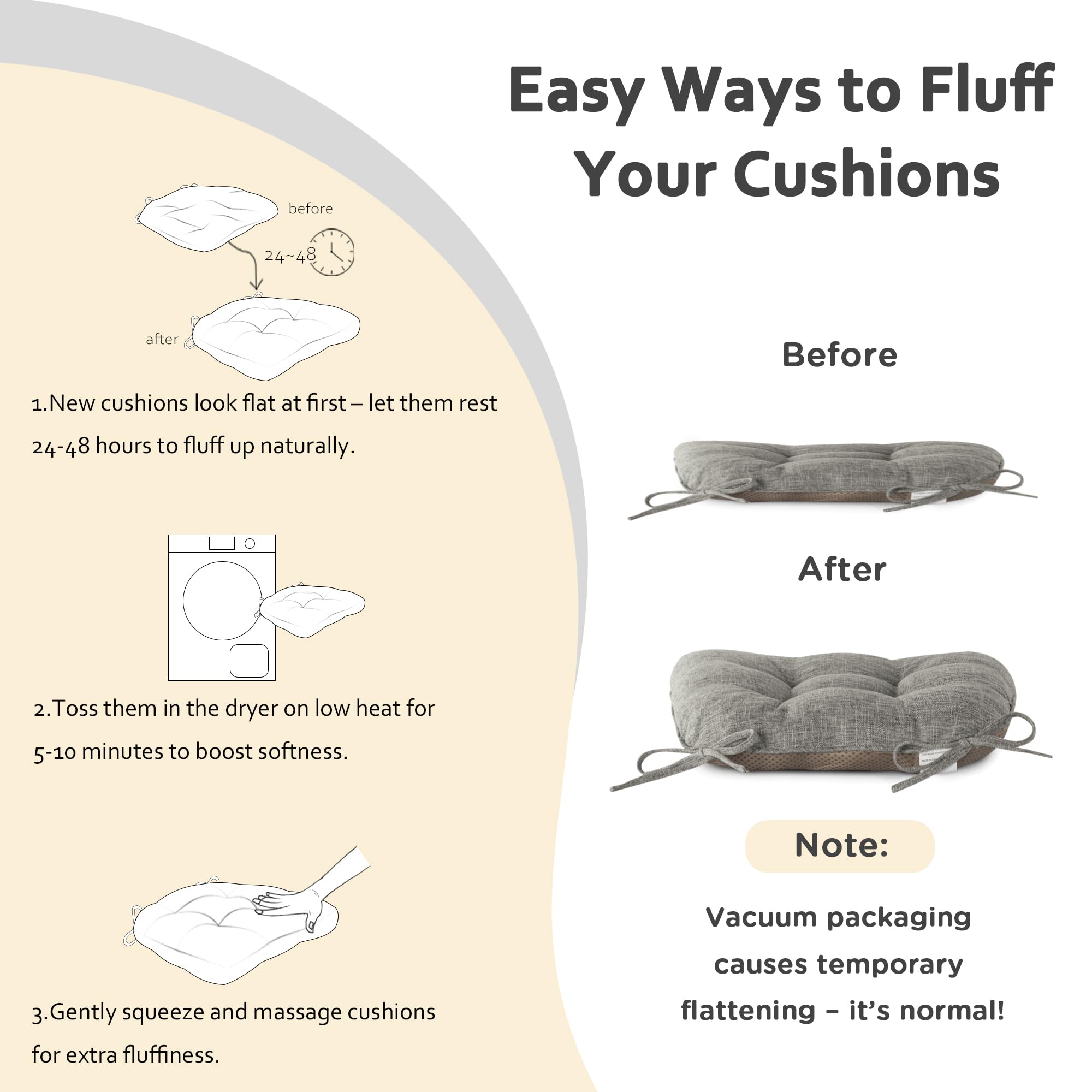 Almohadillas ELFJOY con 13 tiras para ajuste seguro en sillas.