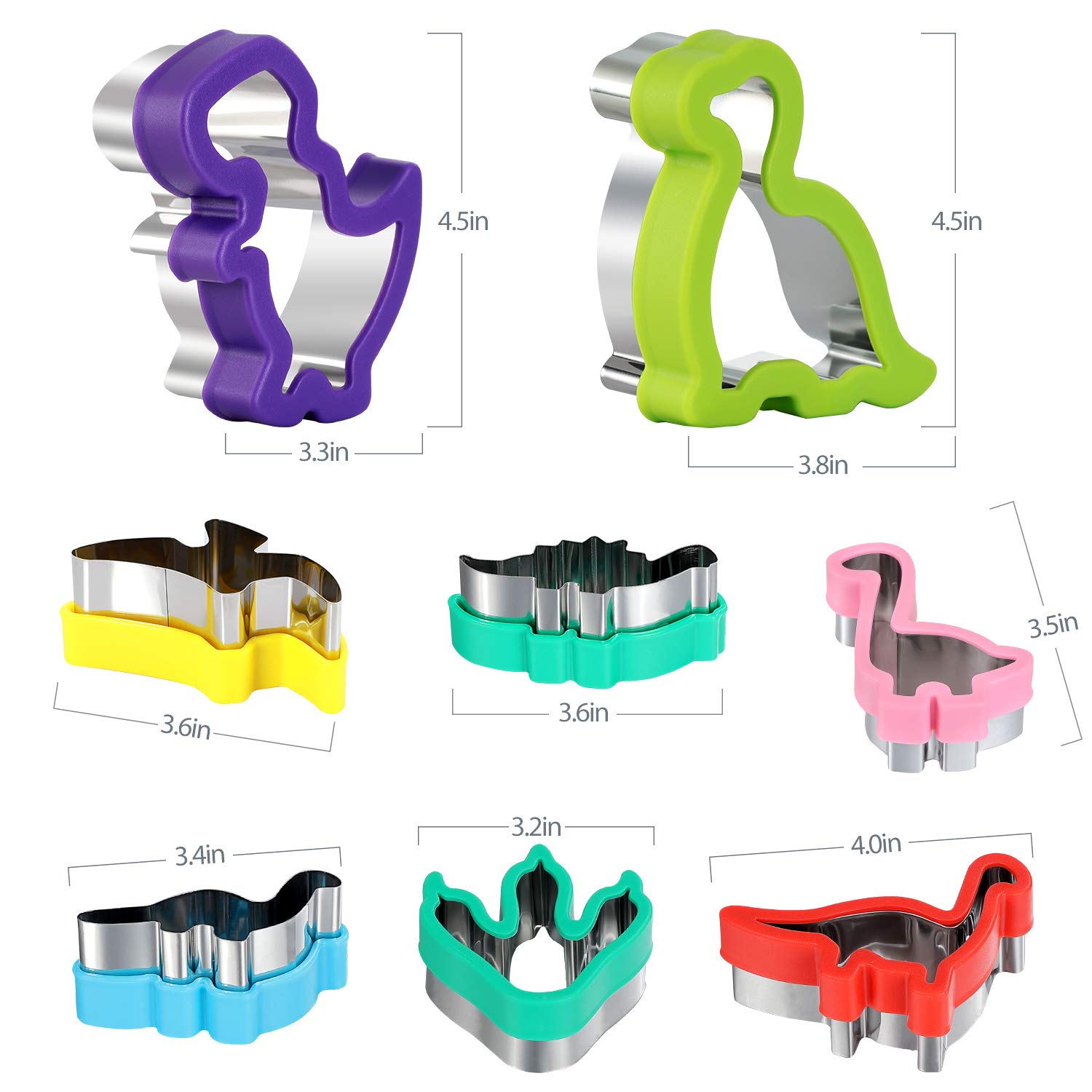 Elfkitwang cortadores-dinosaurio-set cortadores-galleta-brachiosaurio: formas creativas para meriendas