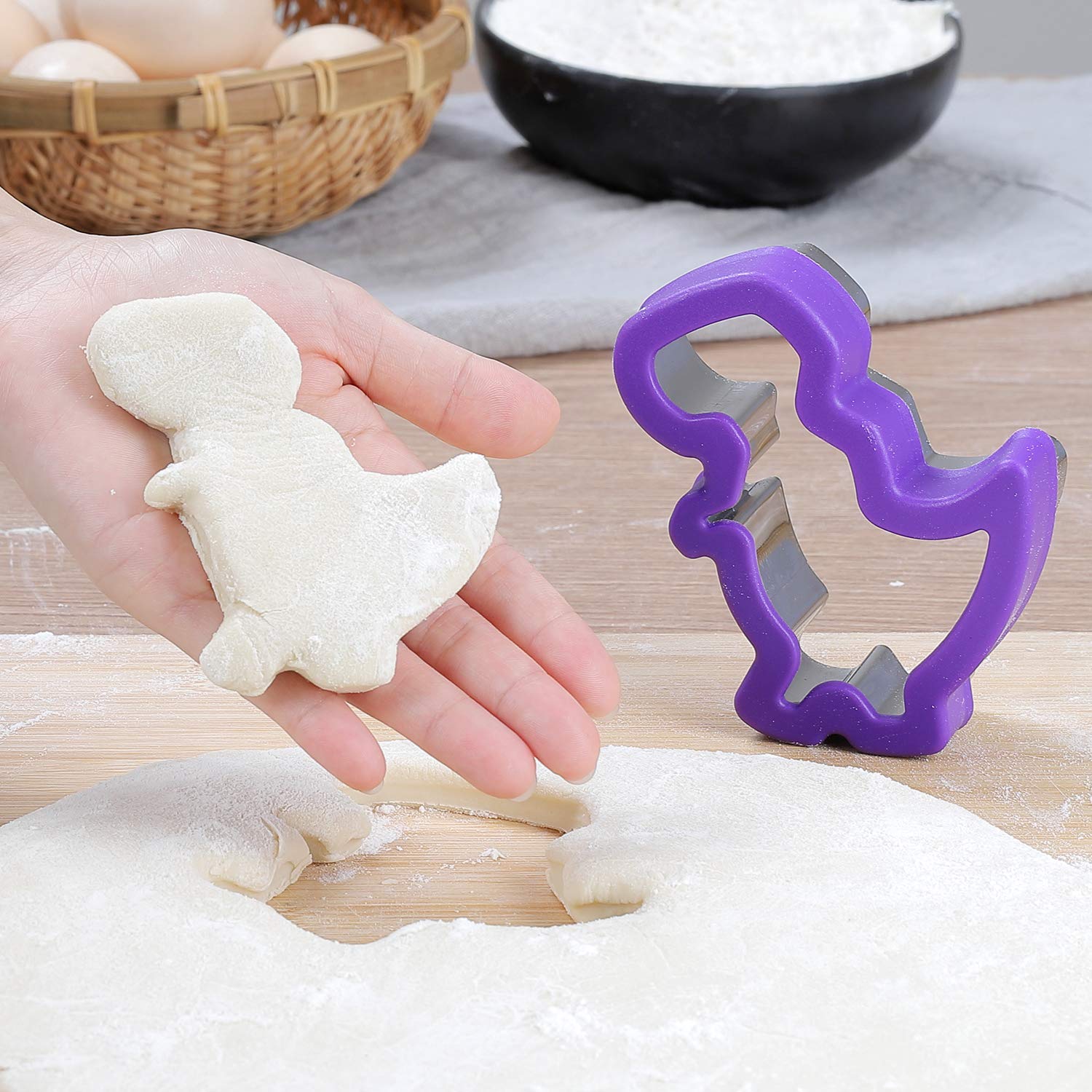 Elfkitwang cortadores-dinosaurio-set cortadores-galleta-dicavelosaurus: arte comestible para fiestas