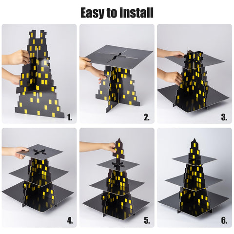 ELGV SK City Skyscraper montaje sencillo y diseño compacto para fiestas.