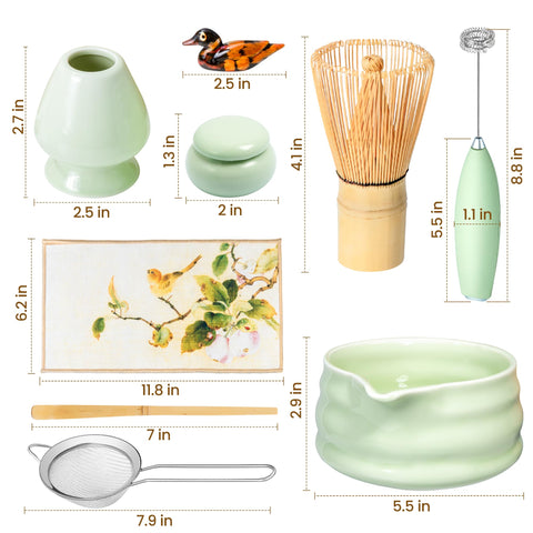 ELIMTEC Batidor de matcha cerámico para batir suave y uniforme.