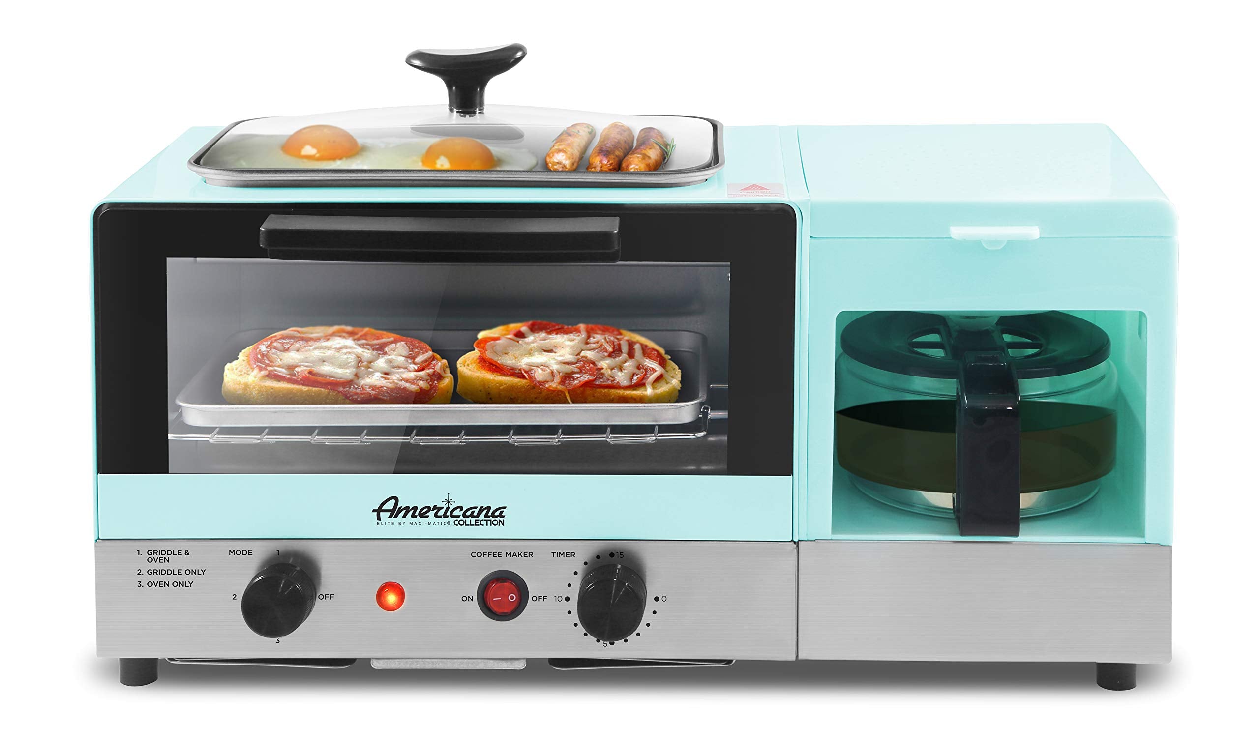 Elite Gourmet Americana, horno tostador 2 rebanadas, desayuno rápido y crujiente