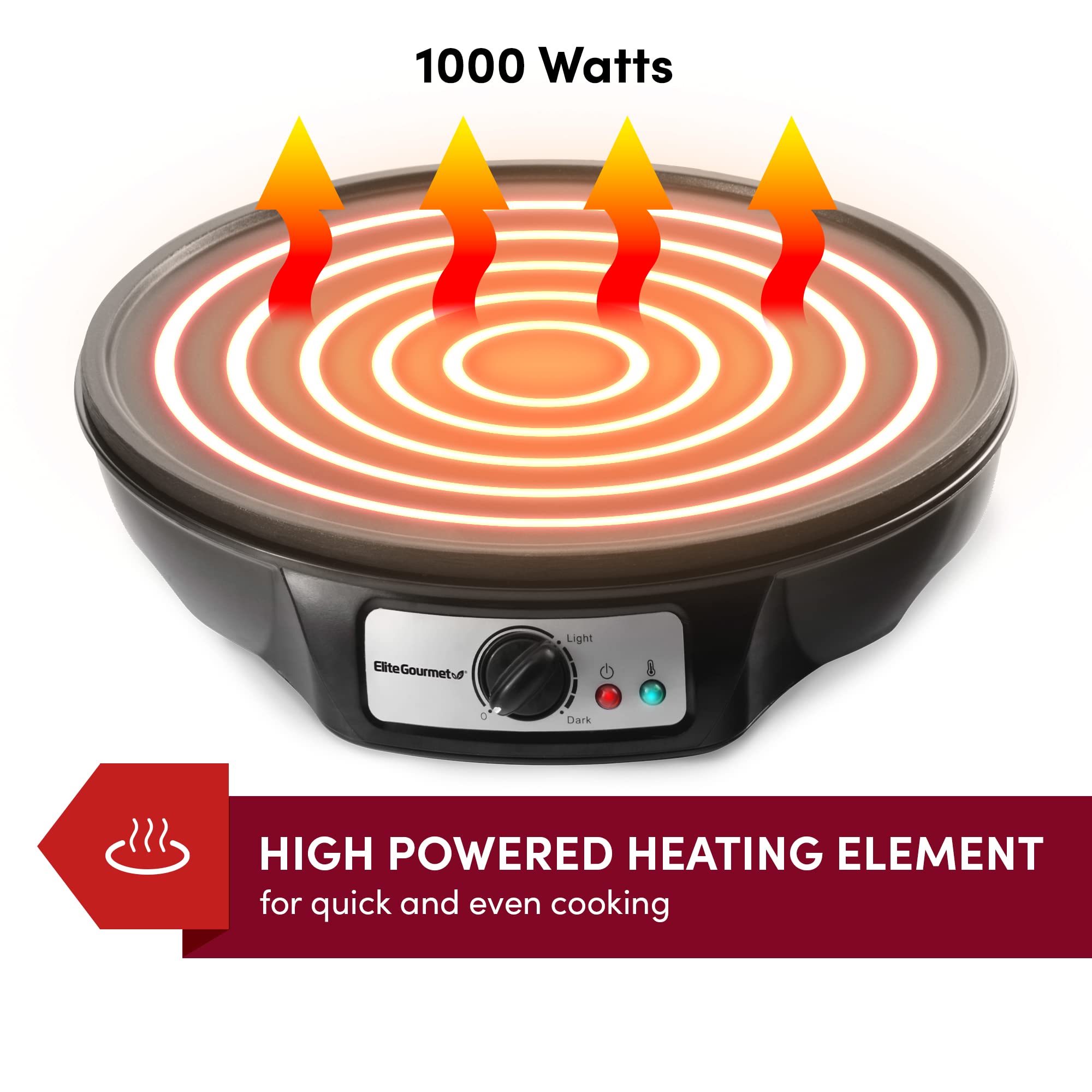 Elite Gourmet ECP-126, control de temperatura para resultados constantes en desayunos.