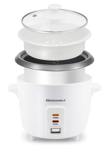 Elite Gourmet ERC-006NST, olla interior antiadherente para cocción uniforme y limpieza rápida.