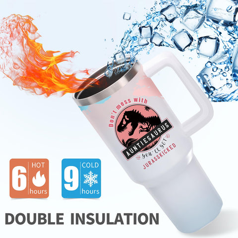 EliteOne tumbler gradiente rosado, acero inoxidable resistente para uso diario.