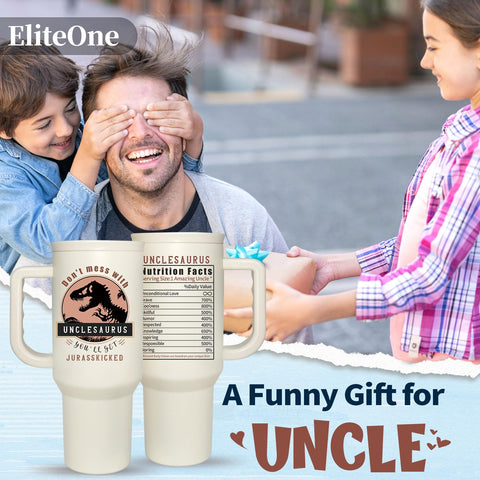 EliteOne Vaso Tío Dinosaurio, regalo perfecto para ocasiones especiales