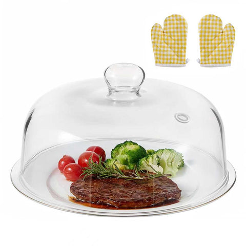 EliteVibe cubre-vidrio para microondas, 10 pulgadas, mantiene alimentos uniformemente calentados sin plástico