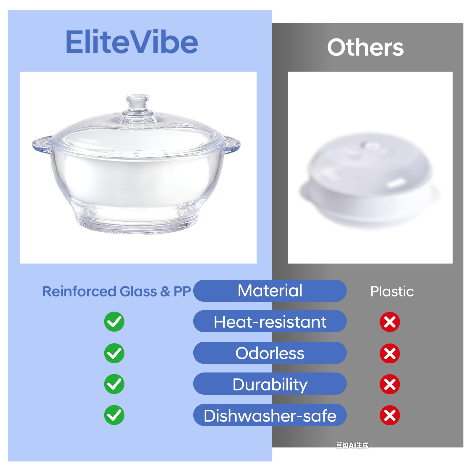 EliteVibe verduras al vapor, cocción rápida y saludable.