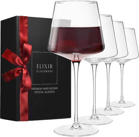Copa ELIXIR GLASSWARE de vino rojo con tallo largo para Pinot Noir.