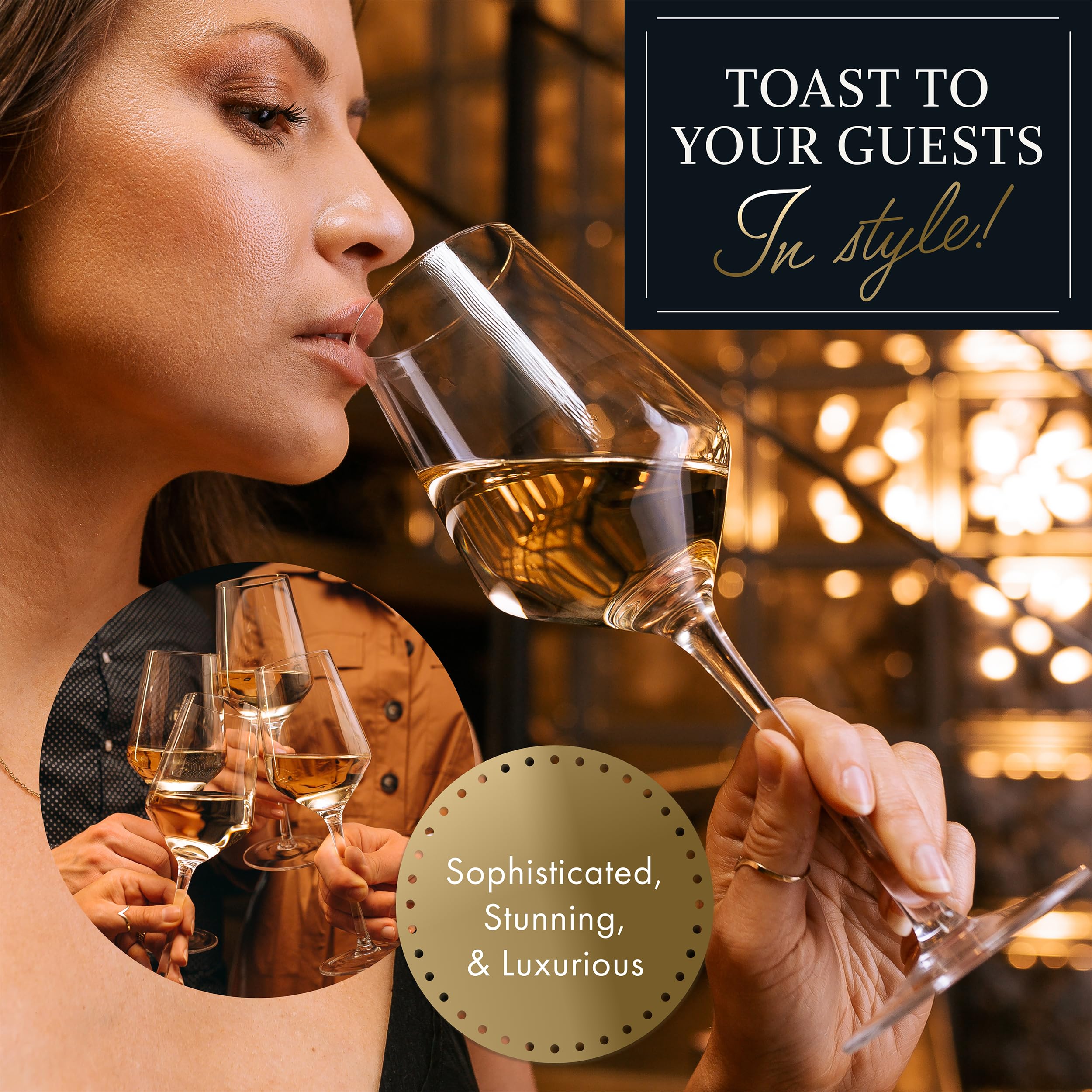 Copa ELIXIR GLASSWARE, diseño elegante para cenas y brindis.