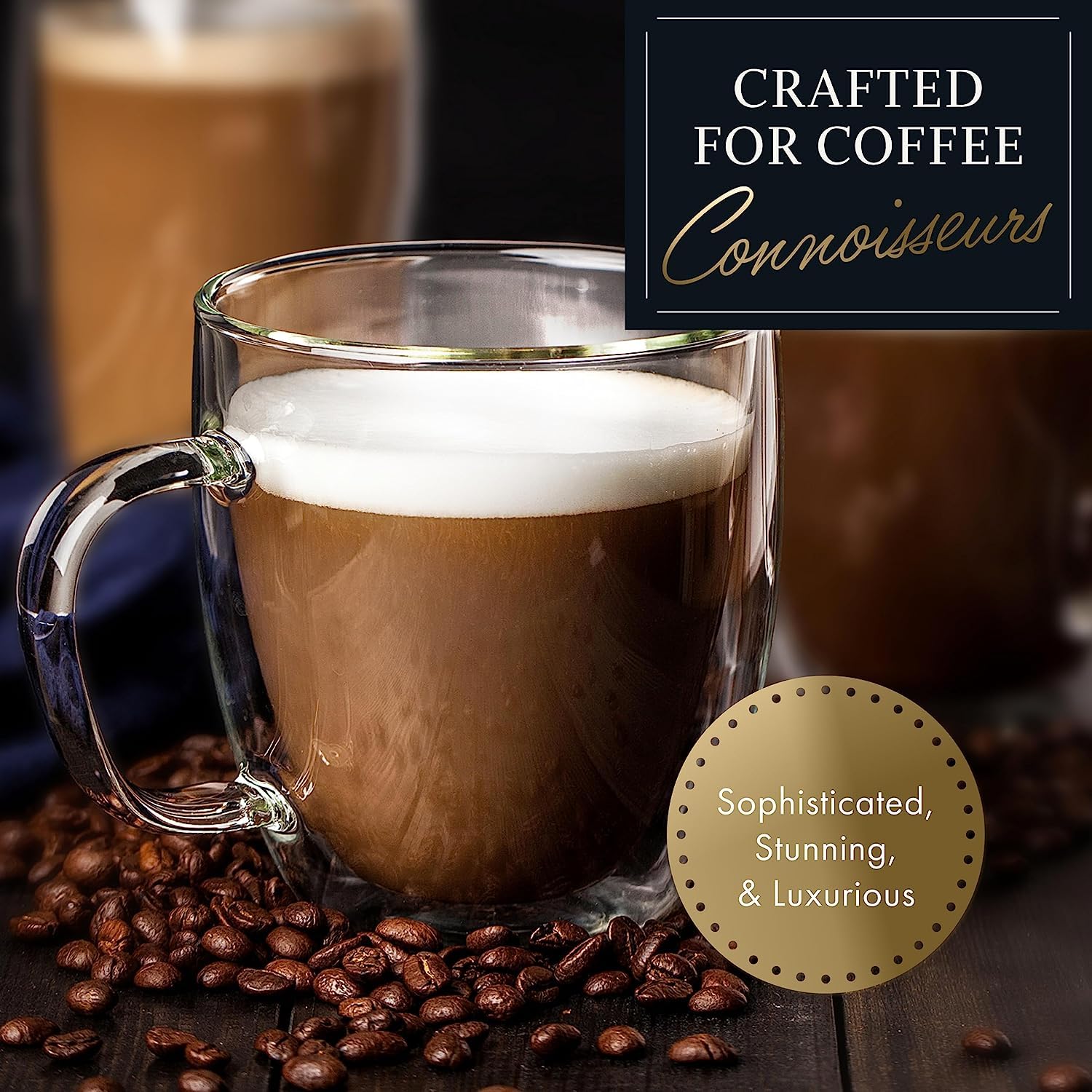 Elixir Glassware: taza 16oz con aislamiento térmico y condensación reducida