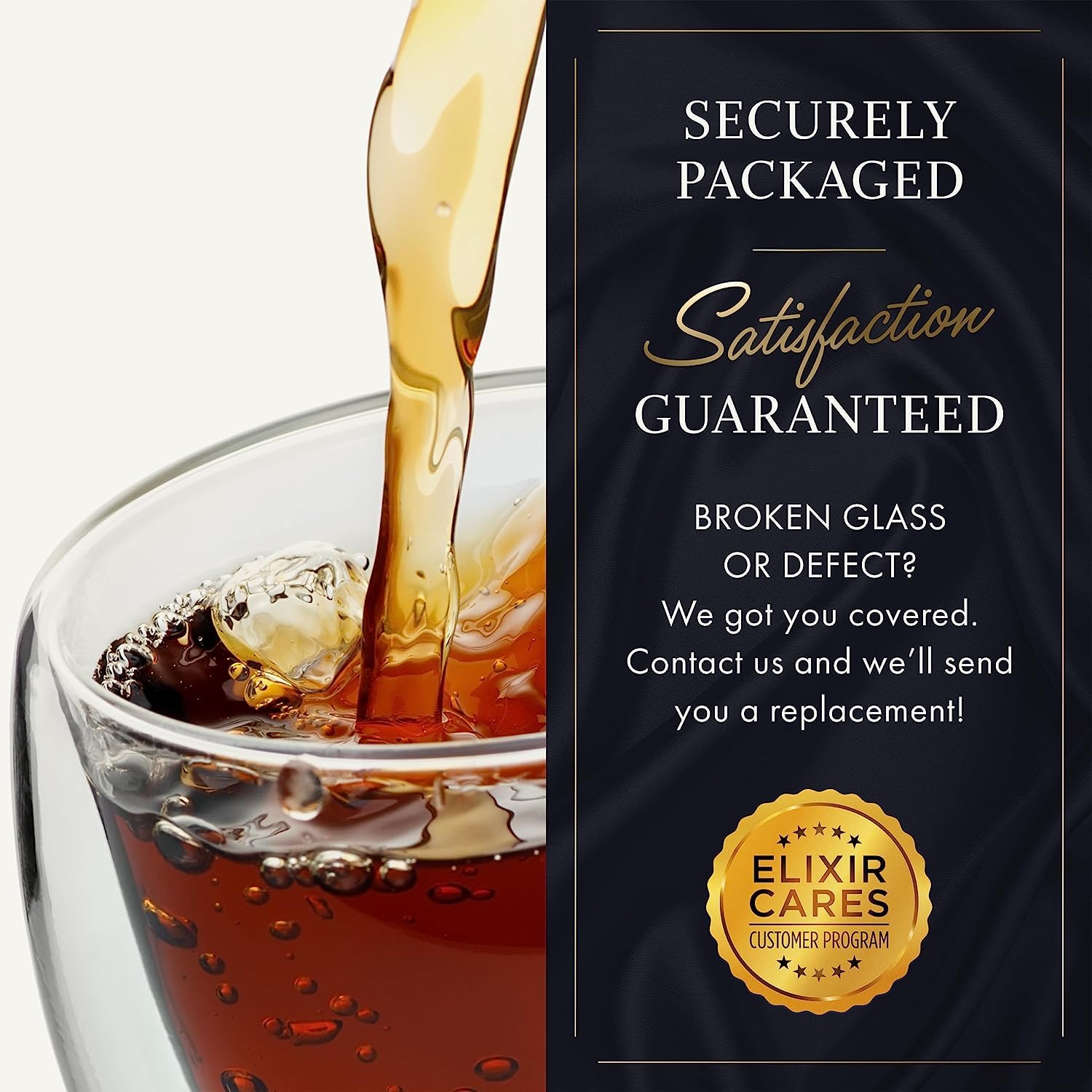 Elixir Glassware: taza 16oz lavable en lavavajillas, limpieza fácil