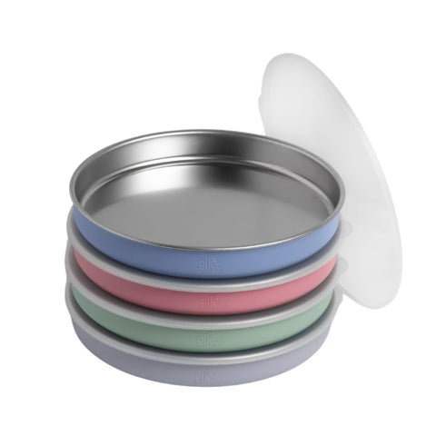 Elk and Friends plato 20 cm de acero inoxidable, amplio para comidas variadas