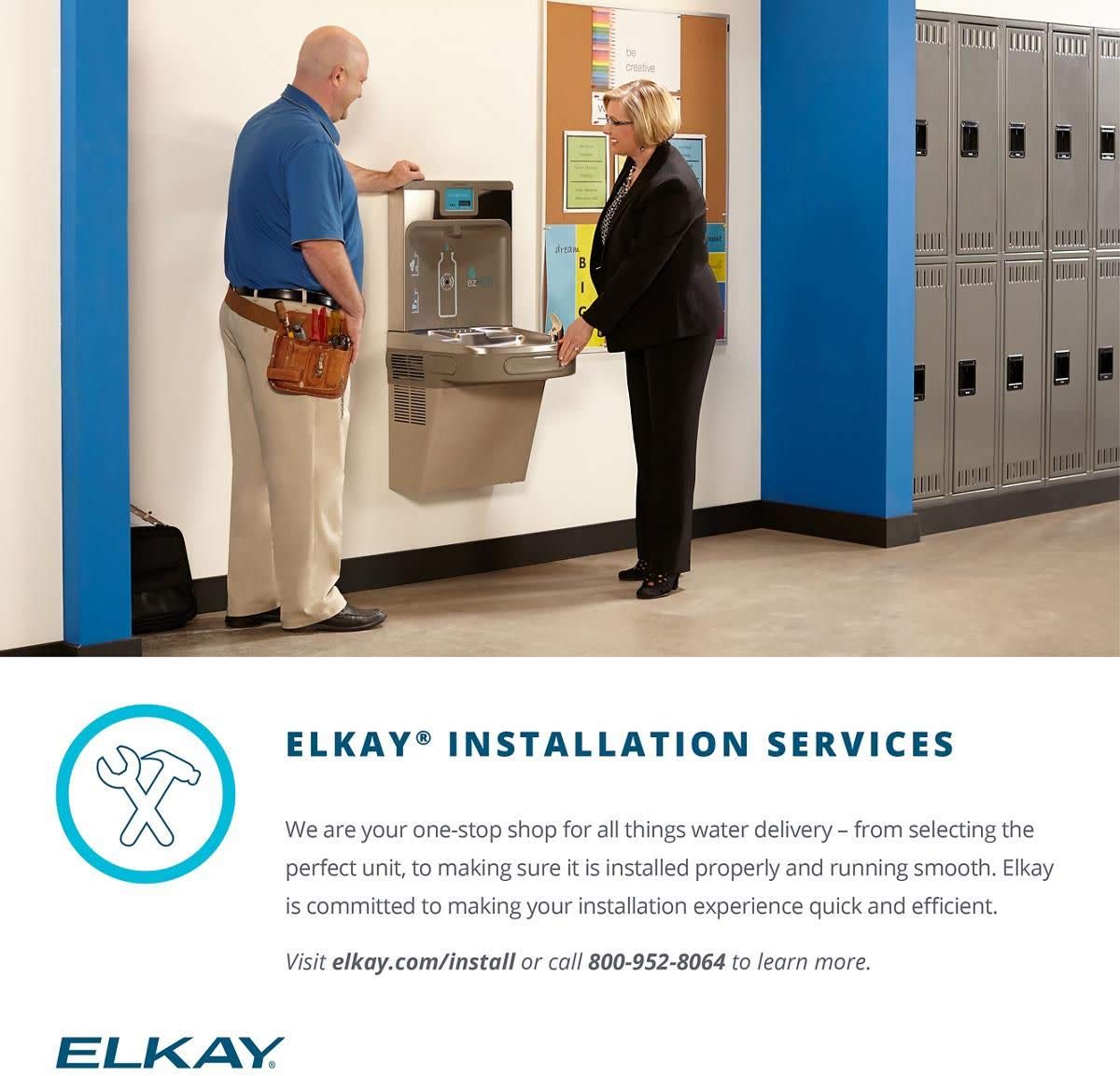 Elkay EZS8L uso interior, ideal para salas de espera.