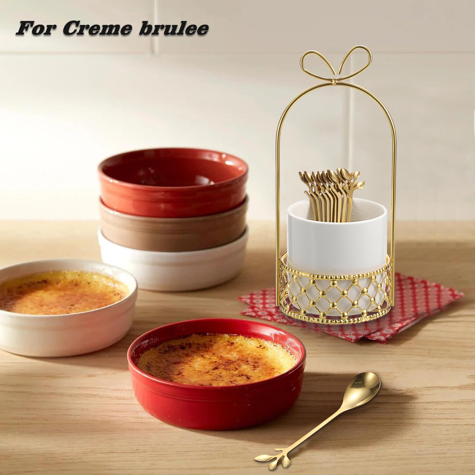 Soporte de lazo y portador cerámico de ELLDOO para mesa decorativa.