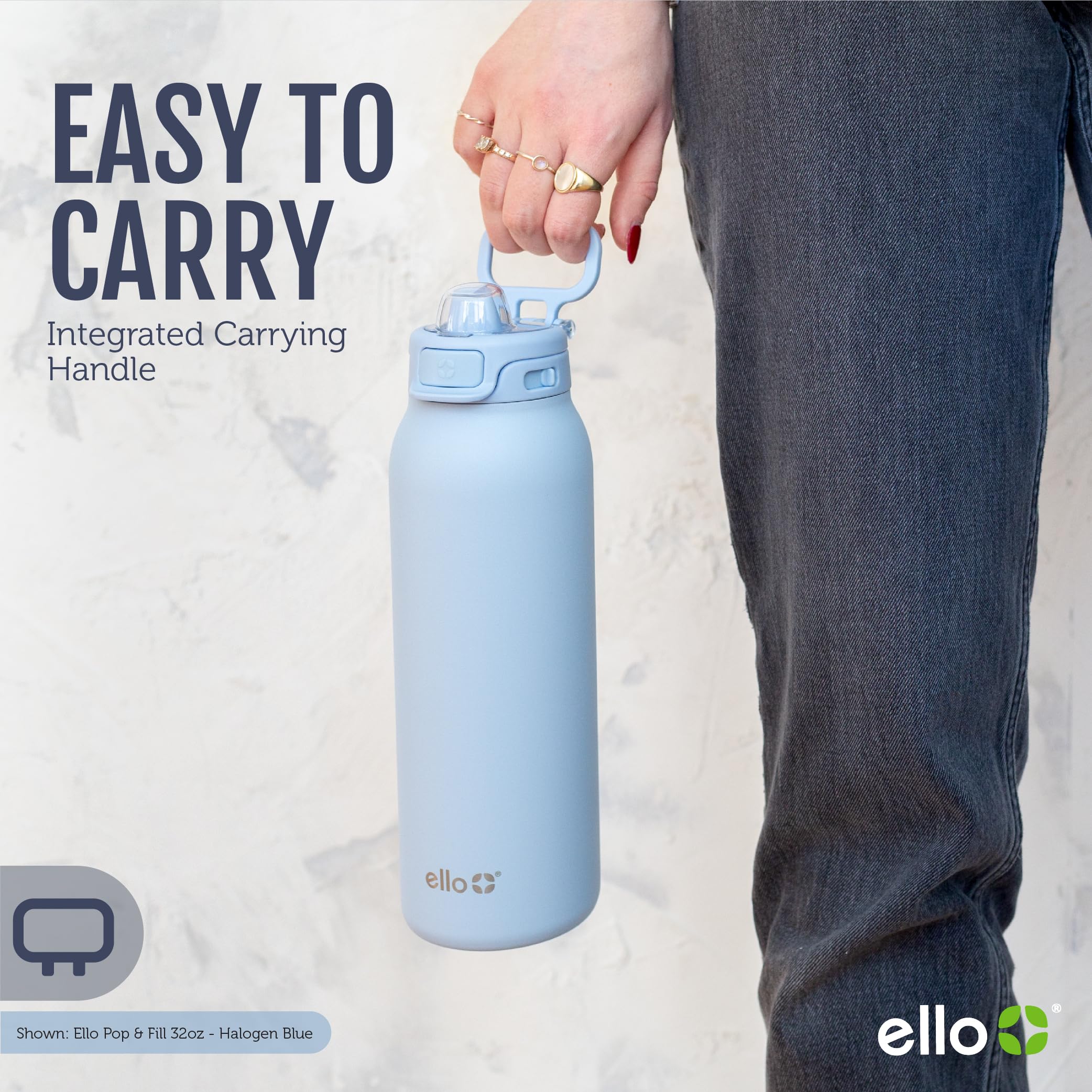 Ello Pop & Fill caña interna para beber con comodidad.