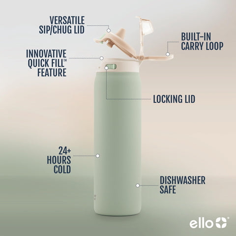 Ello Pop & Fill con sellado a prueba de fugas para viajes seguros