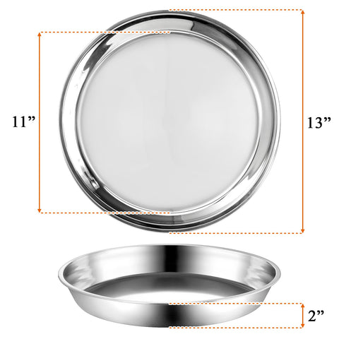 Elsjoy conjunto de 4 bandejas 13 pulgadas, diámetro interno visible, ideal para masa uniforme